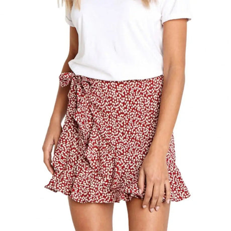 Skaterkjol med rosettband i midjan för kvinnor Bellasverige