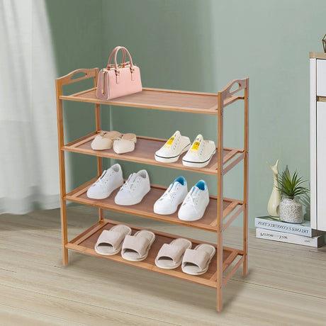 TidySole Rack – 4-tiers trä hylla Carvallo