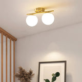 Nordic LED taklampa i glas - elegant vit boll för alla rum MILA Sverige
