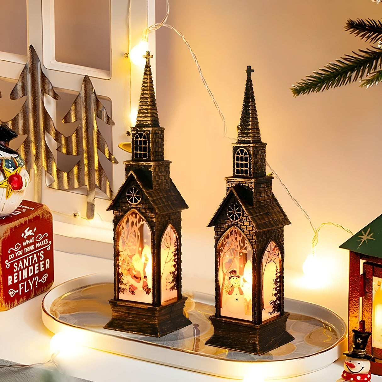 HolidayGlow Light - Modernt julornament LED-ljus Carvallo