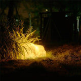 Carvallo Utomhus Trädgårdslampa i stenliknande utförande | Sol- & kabeldrift | Vädertålig IP65 | Finns i 3 storlekar | För vägar & rabatter Carvallo