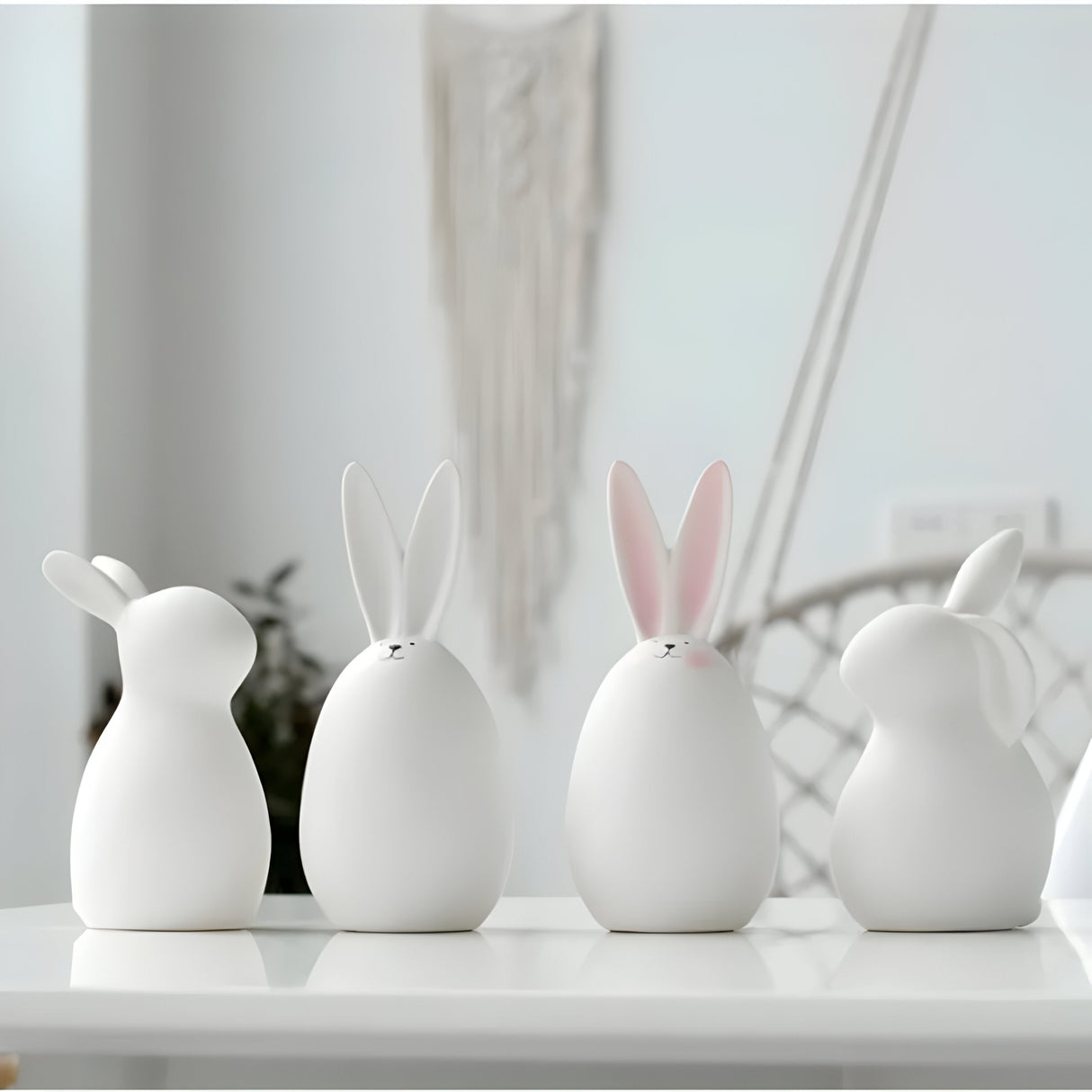 SnowBunny Dekor – Nordisk Keramisk Kanin Dekoration Carvallo