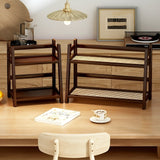 Kryddhylla i bambuimitat – 2-vånings kökshylla | Ideal för bänkskiva & kaffehörna Carvallo