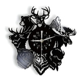 ForestTime Klocka - Kreativ Väggklocka med Skogsdjurshuvud i Vinyl för Juldekoration Carvallo