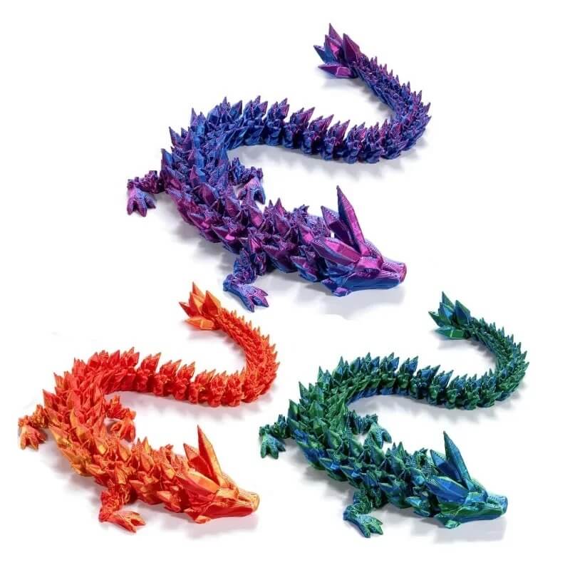 MystiCore - 3D-printat drakägg med rörlig minidrake – en magisk detalj för skrivbordet eller barnrummet-Action & Toy Figures-BB-Hemnix