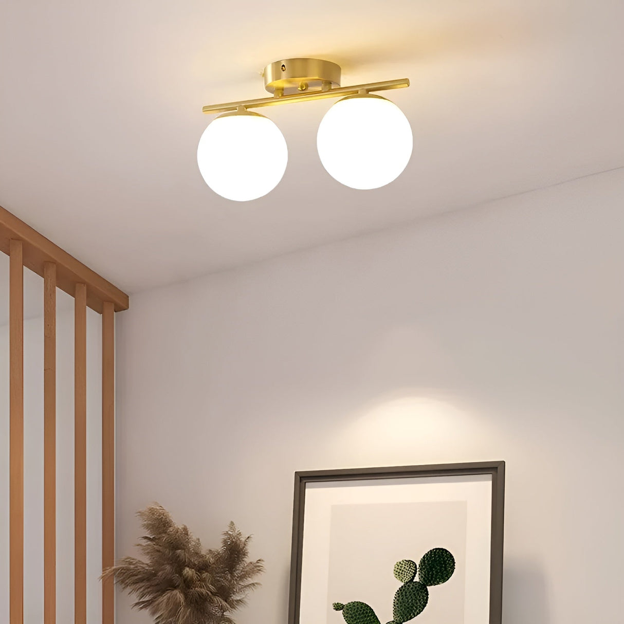 LED-taklampa i glas – Nordisk design | För vardagsrum & sovrum Carvallo