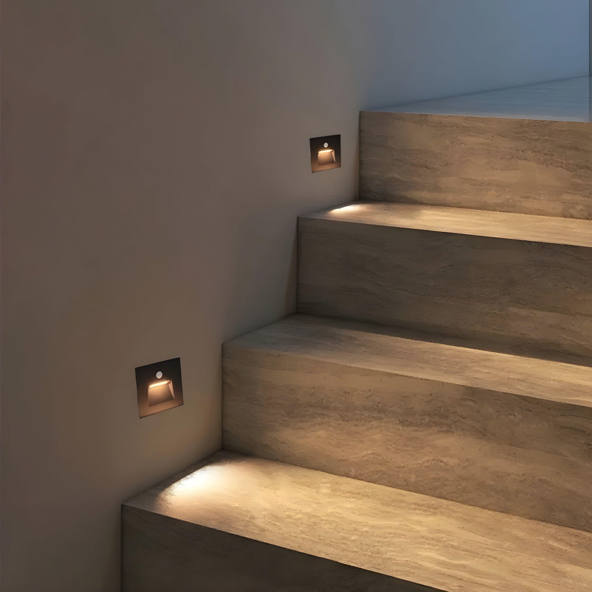 LED-utomhusvägglampa med rörelsesensor – Vattentät nattlampa för trädgård och terrass Carvallo