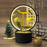 Bordslampa med vattenfontän – Avkopplande LED-dekorationsljus för stiliga bostadsutrymmen Carvallo