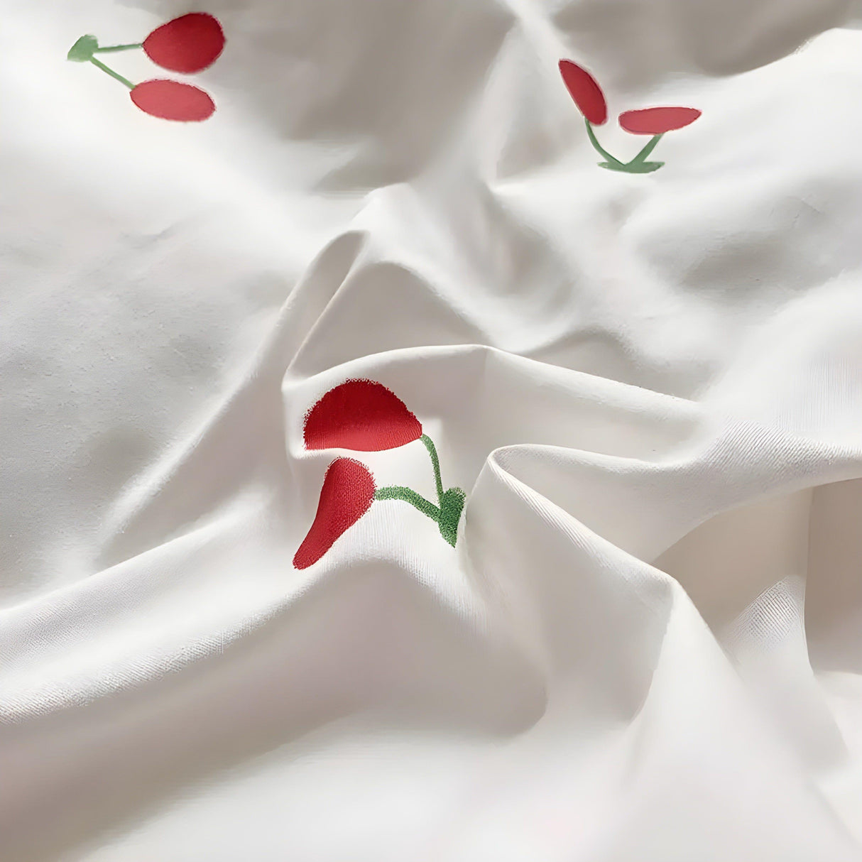 Röd Cherry Schackbräda Sängklädset För Flickor Pojkar Dubbelstorlek Flat Ark Duvet Täckande och Örngott Mjuk Säng Linne Hem Textil Carvallo