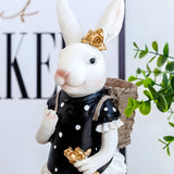 RegalRabbit Dekoration – Dekorativ Pastoral Palats Kaninfamilj Dekoration Carvallo