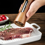 Manuella salt- och pepparkvarnar – träddesign med akrylfönster | set med 2 kvarnar Carvallo