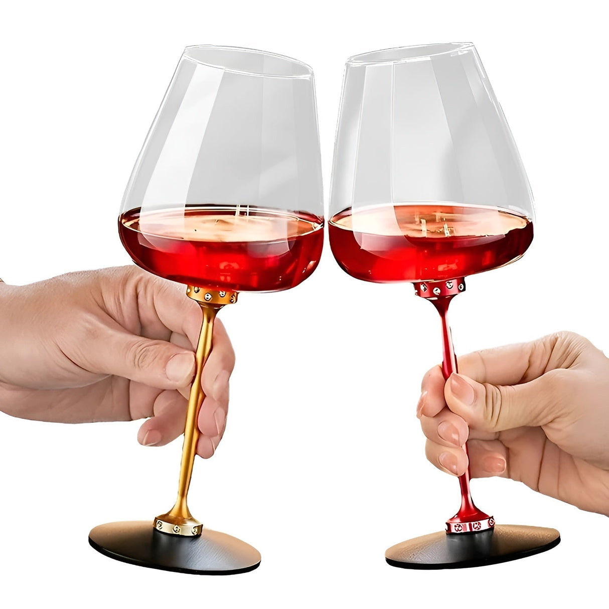 Roterande kristallglas – Stilig dricksglas för vin, whiskey & cocktails | Perfekt för fester & hemmabar Carvallo