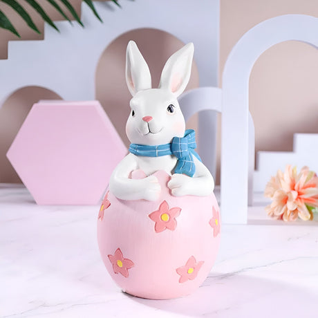 EasterEmbrace Ornament - Snidade påskpar kanin ägg ornament Carvallo
