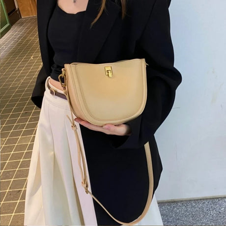 Saddlelux – Lyxig Mini Sadelväska i Äkta Läder-Cross Body Bags-BB-Hemnix