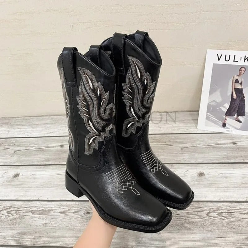 Dam Vintage Broderade Cowboyboots Bellasverige