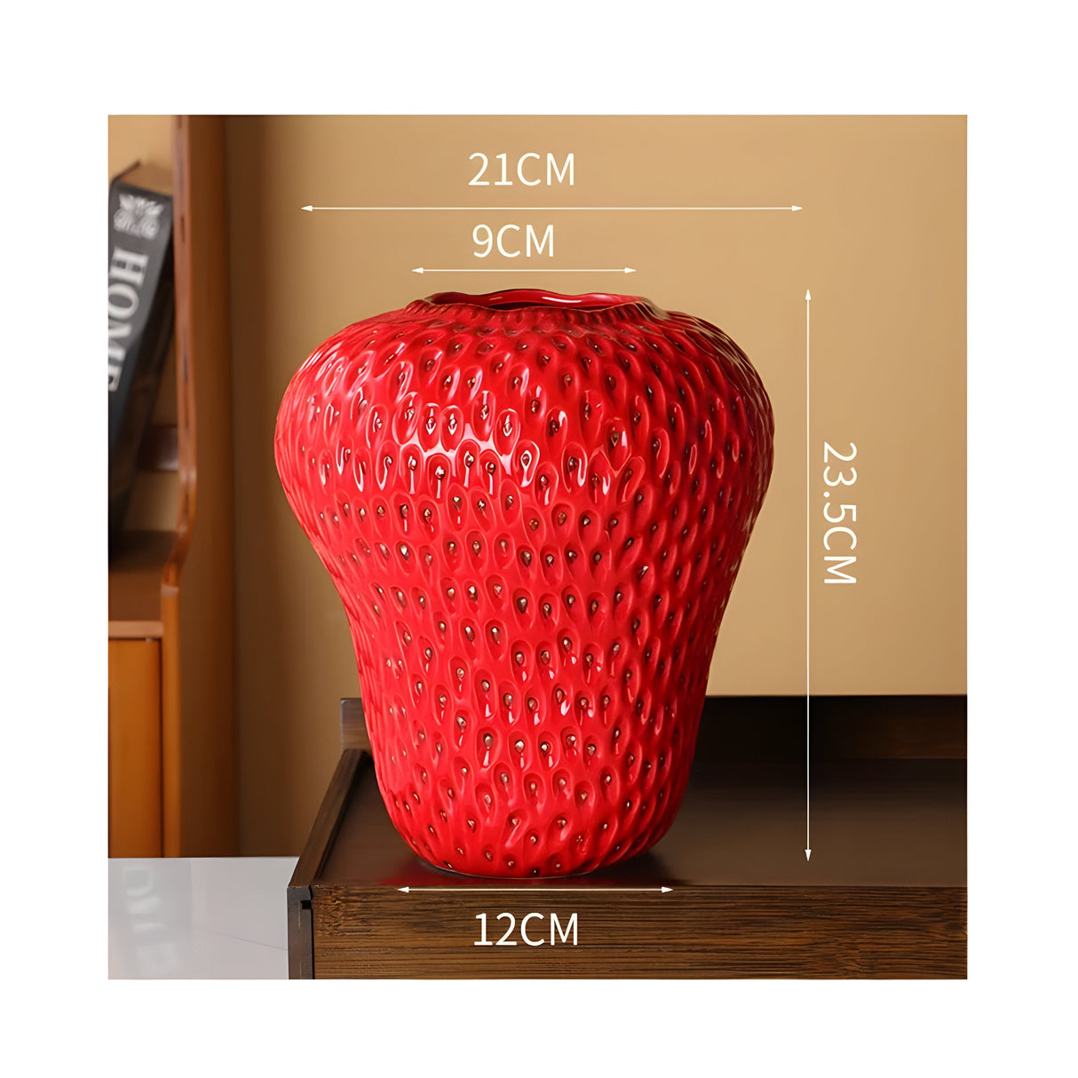 BerryHaven Vase - Keramisk jordgubbsblomvas Carvallo