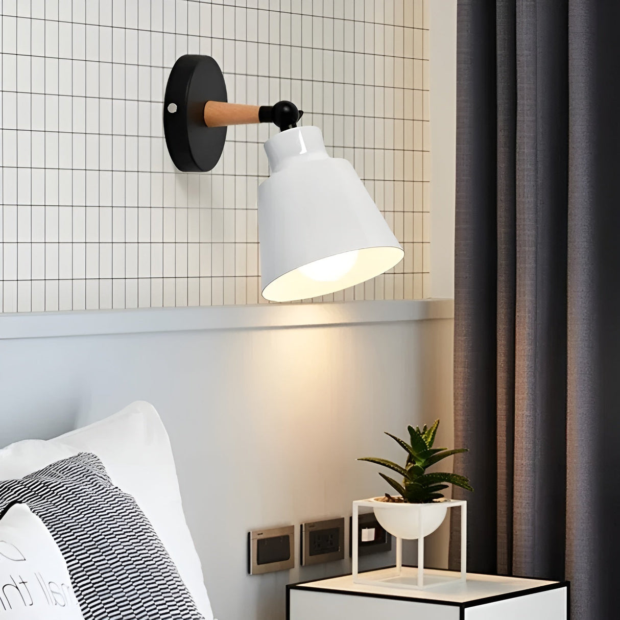 LED Vägglampa i massivt trä – Minimalistisk design för sovrum och hall Carvallo