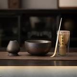 Matcha Te-set – 4-delar med bambuvisp | För traditionell teceremoni Carvallo