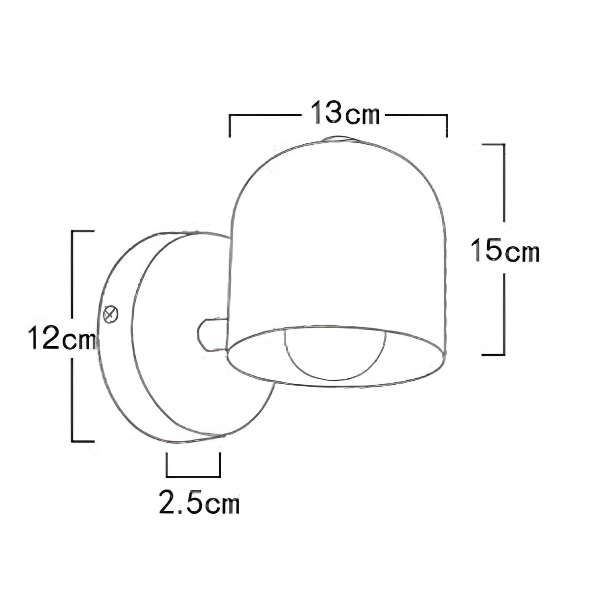 Enkel vägglampa i järn – Modern och enkel | Perfekt för sovrum och hall Carvallo