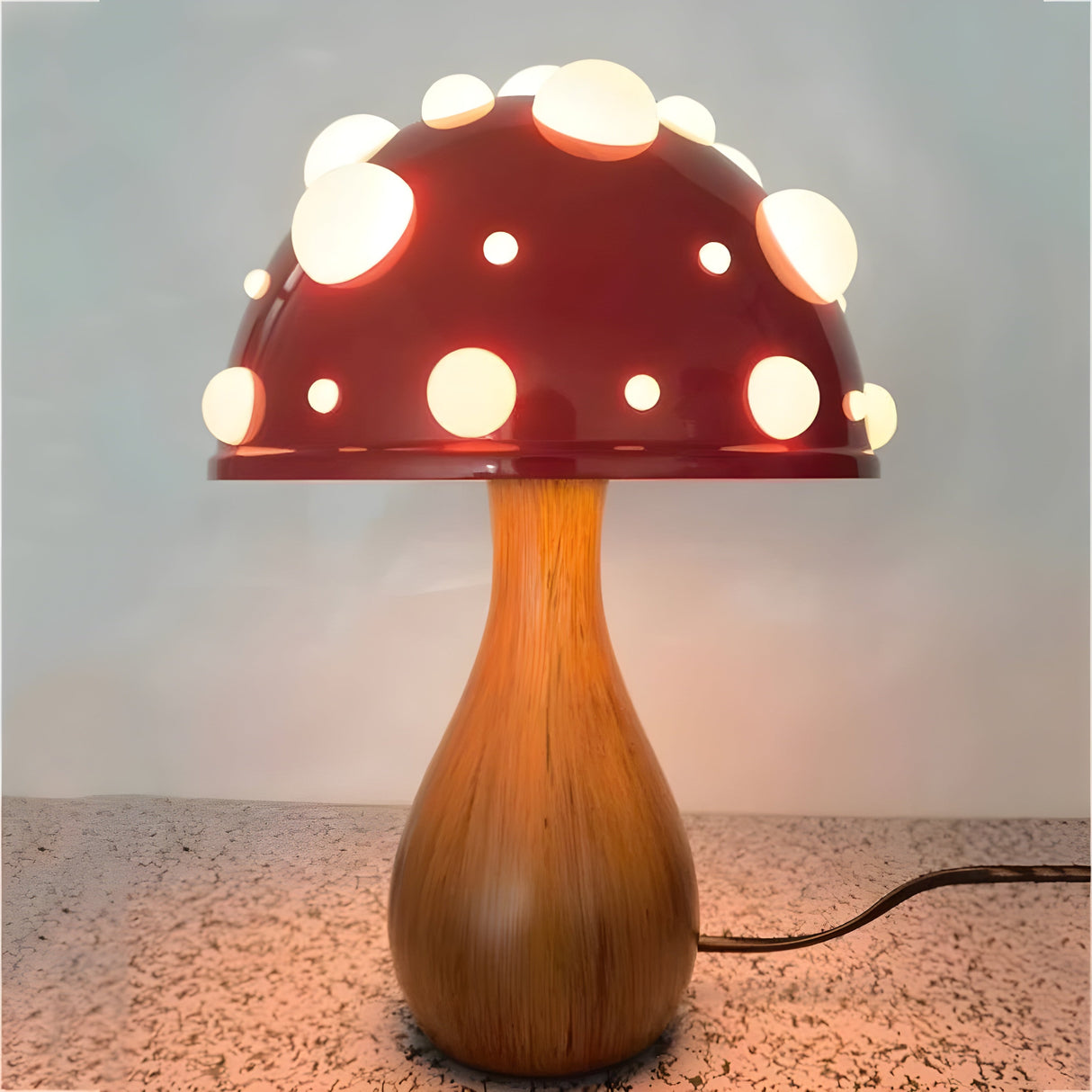 AmanitaDream Lampa - Amanita Svamp LED Vägglampa Carvallo