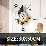 SailTime Väggklocka - Dekorativ Väggdekorklocka i Segelbåtsdesign Carvallo