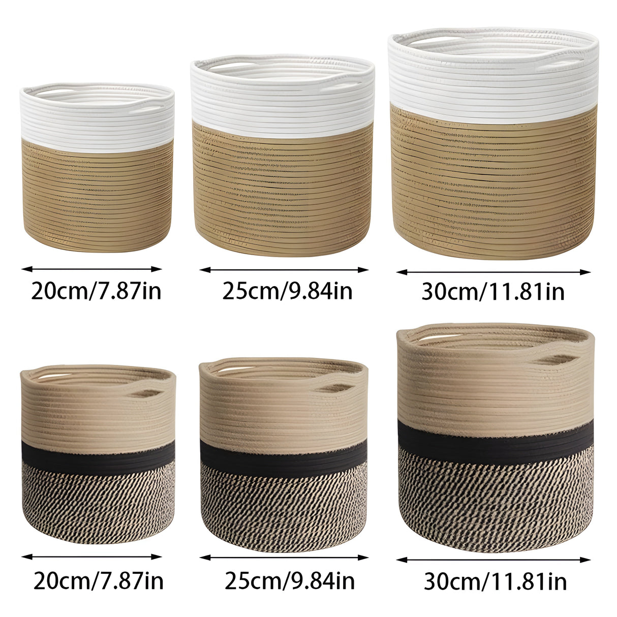 CottonCraft Korg - Fällbar Flätad Seilkorg Carvallo