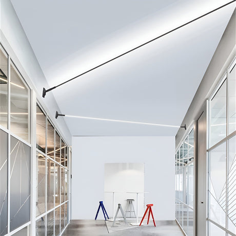 LED-vägglampa i linjärt design – Slank design i stål | För vardagsrum och sovrum Carvallo