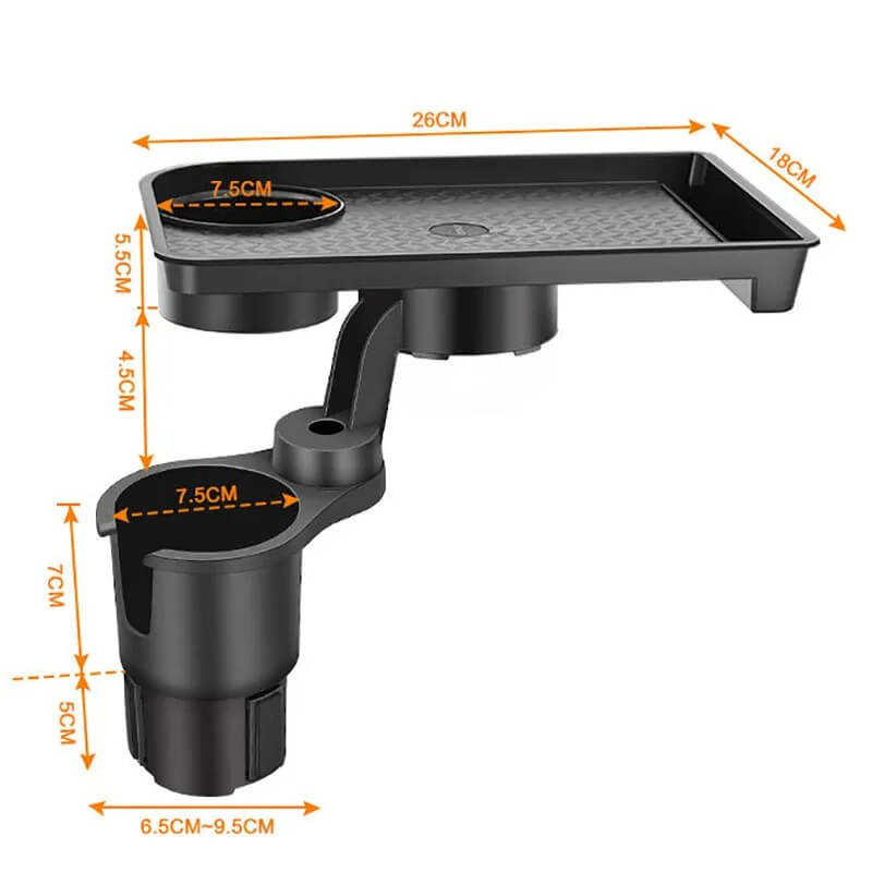 CarMealTray – Bilbricka med Roterande Serveringsyta | Ät och Organisera Smidigt i Bilen-Car Cup Holder-BB-Hemnix