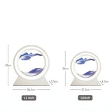 Sandbildslampa – LED-bordslampa med 3D sandmotiv | Avkopplande dekoration för vardagsrum och kontor Carvallo