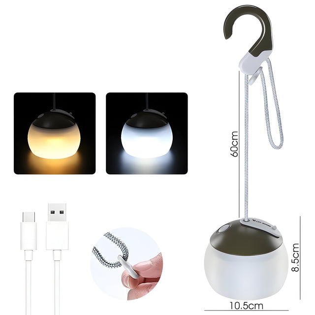 GlowTrek - LED-hänglampa, uppladdningsbar Carvallo