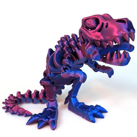 DinoFlex - Rörlig 3D-printad Dinosauriemodell för Lek och Dekor-Dinosaur Playsets-BB-Strålande lila-Hemnix