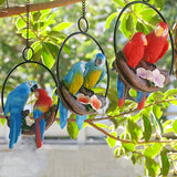 ParrotWhisper Decor - Dekorativ papegoja trädstaty för hängande Carvallo