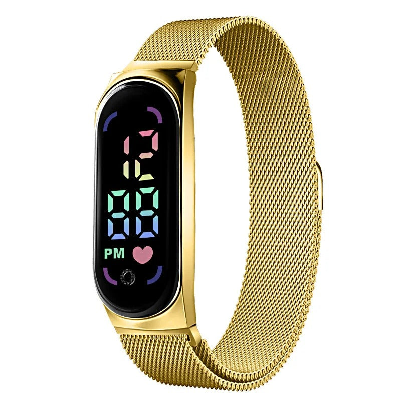 LED-horloge met magnetische band voor dames-Hemnix-Guld-Hemnix