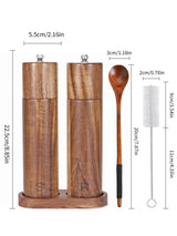 Salt- och pepparkvarn i trä – Stiligt köksredskap med bricka och pensel Carvallo