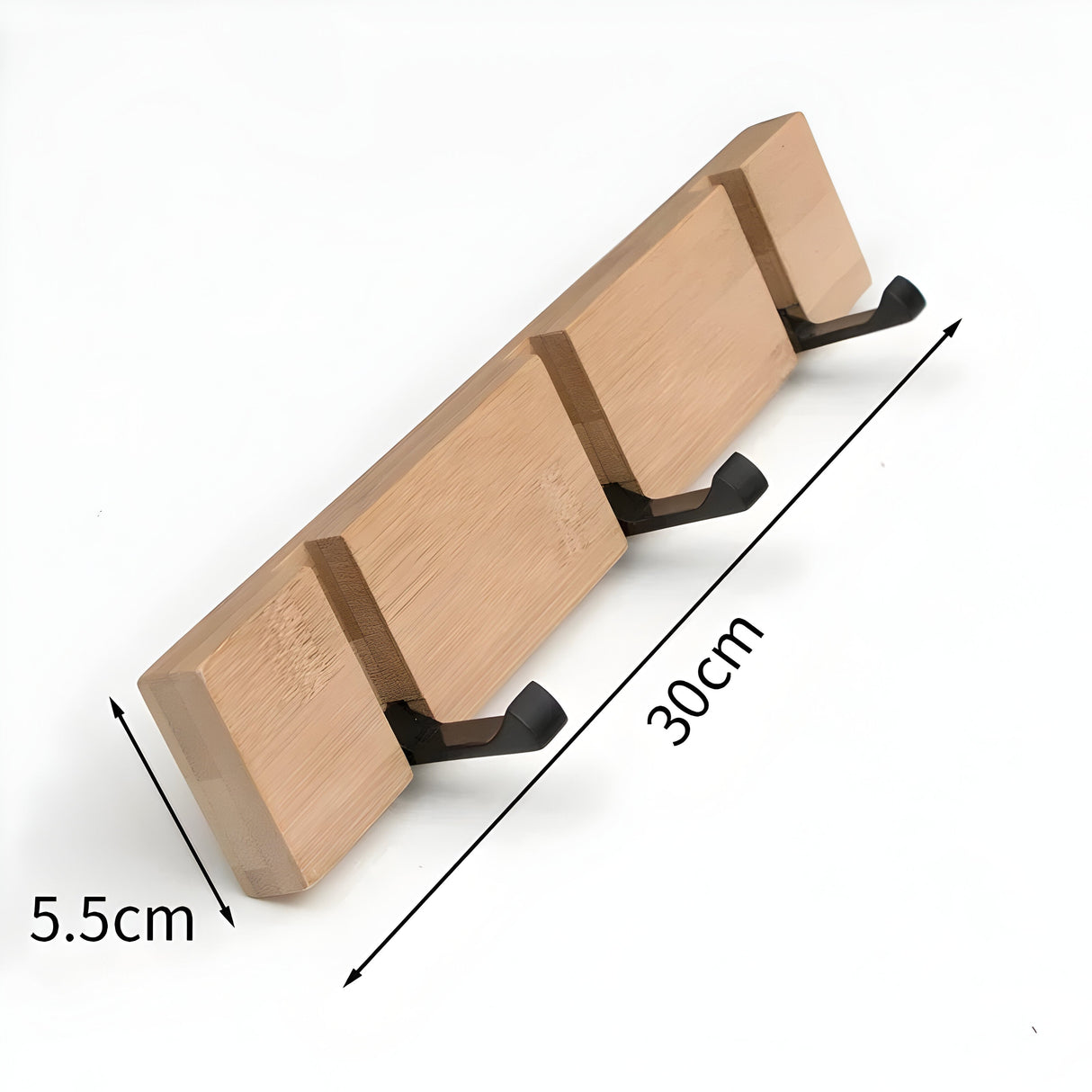 NordicHang Krok – Väggmonterad Träbadkroka Carvallo