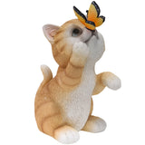 MoonlitPaws Light - Solarbatteridriven kattstaty med fjärilsbelysning Carvallo