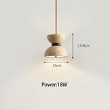 GlowZen Lampa - Rumsinredning Travertin LED Pendellampor - Wabi Sabi Carvallo