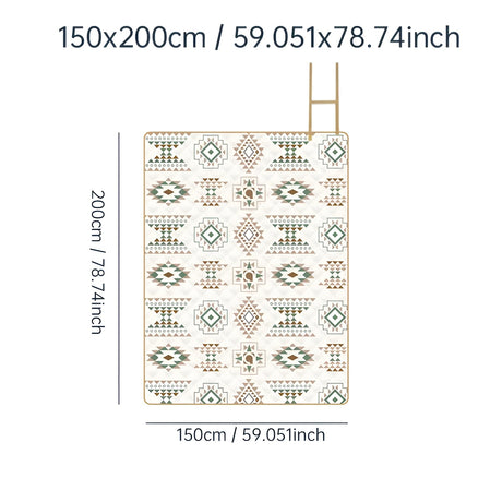 Picknickfilt med rutigt mönster – Vattentålig & Fällbar | Idealisk för Park, Strand & Camping Carvallo