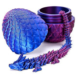 MystiCore - 3D-printat drakägg med rörlig minidrake – en magisk detalj för skrivbordet eller barnrummet-Action & Toy Figures-BB-Strålande lila-Hemnix