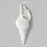 PearlShell Vas - Modern Vit Keramisk Snäcka Blomvas Carvallo