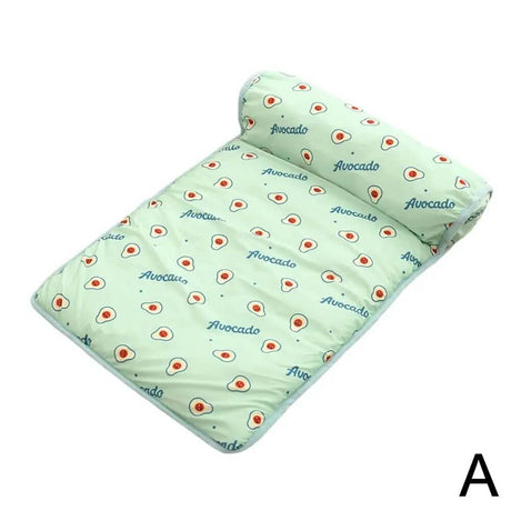 ChillaPäls – Kylmatta för Hund & Katt | Mjuk, Is-siden Dyna för Sval Sommarsömn-Pet Bed-BB-Grön-60cmX40cm-Hemnix