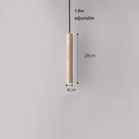 Radiance - Minimalist Lång Linje Travertin Wabi-Sabi Stil LED Kandelaber Ljus Carvallo