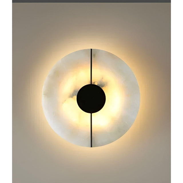 LED-vägglampa i marmor design – Varmvitt ljus för mysigt vardagsrum och sovrum Carvallo