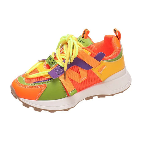 Andningsaktiva färgade sneakers för kvinnor Hemnix