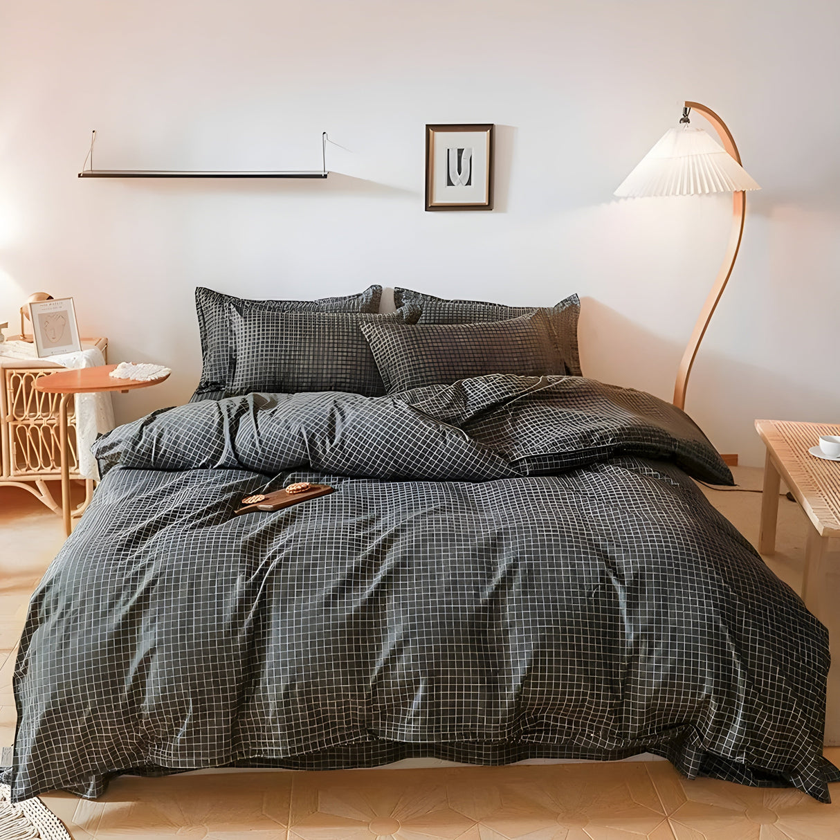 CheckeredDream sängklädesset - Avslappnad rutig sängklädesset Carvallo