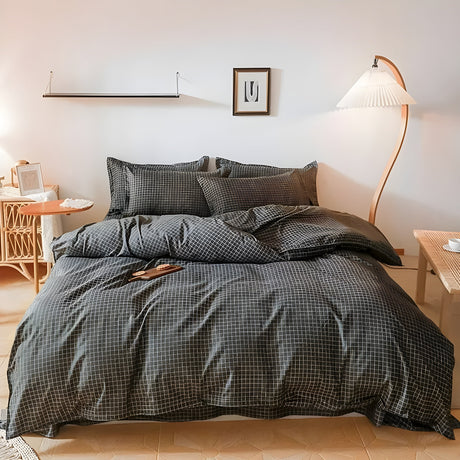 CheckeredDream sängklädesset - Avslappnad rutig sängklädesset Carvallo