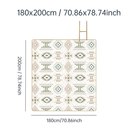 Picknickfilt med rutigt mönster – Vattentålig & Fällbar | Idealisk för Park, Strand & Camping Carvallo
