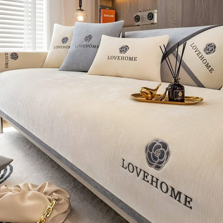 LuxeWrap Sofabeklädnad - Modern, Rutschskydd Sofakudsskydd Carvallo