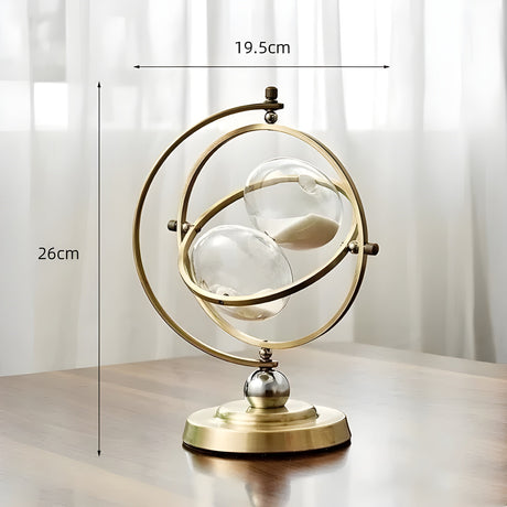 Timglas i Globe Design – Vintage Look, Antik Stil för Vardagsrum eller Kontor Carvallo