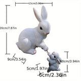 MeadowHops Staty - Skurrila Påskhare Familj Staty Carvallo